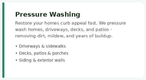 card pressure washing