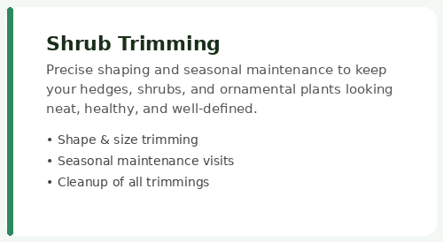 card shrub trimming